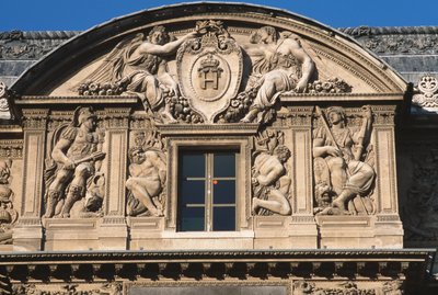 La Cour Carrée; ala Lescot, vista della soffitta da Jean Goujon